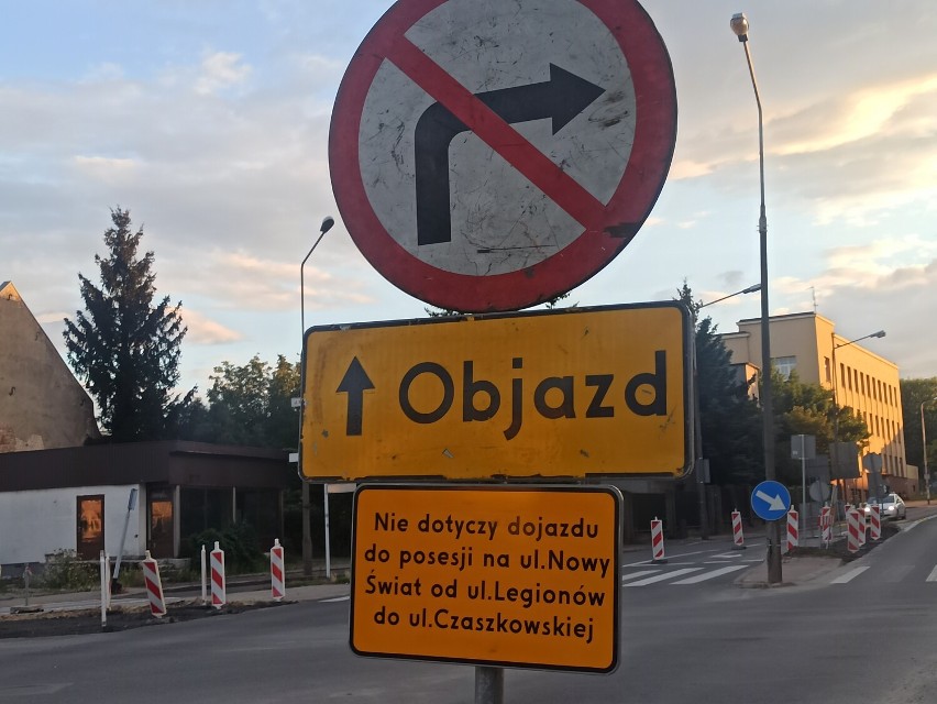 Skrzyżowanie ulic Nowy Świat - Ułańska - Legionów w Kaliszu