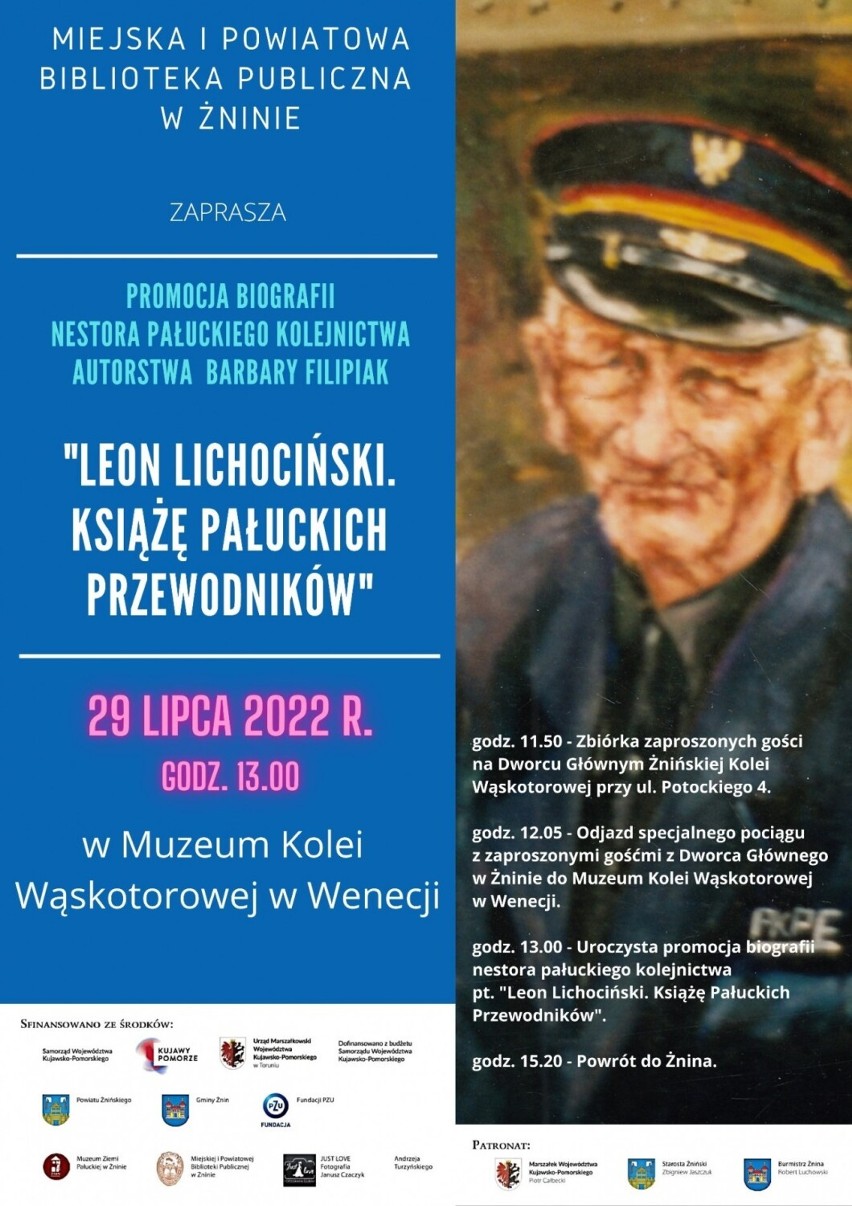 Żnin - Wenecja. W piątek, 29 lipca 2022 r., promocja książki "Leon Lichociński. Książę pałuckich przewodników" 