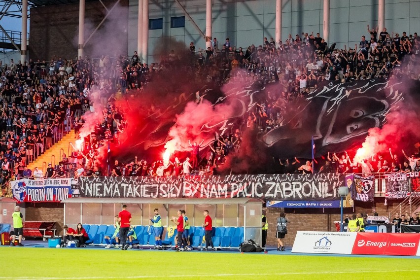 Kibice na meczu Zawisza Bydgoszcz - Elana Toruń 2023.