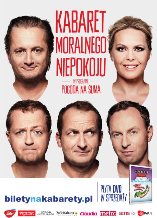 Piątek, 16 maja, godz. 17.30

Jeden z najpopularniejszych polskich kabaretów - Kabaret Moralnego Niepokoju - wystąpi w składzie: Robert Górski, Przemysław Borkowski, Mikołaj Cieślak, Rafał Zbieć, Magdalena Stużyńska-Brauer.

Bilety w cenie 50 zł do nabycia w:
- kasie kina MDK - tel. 67 26 20 545,
- punkcie IKT na wągrowieckim Rynku,
- online na stronach: www.kupbilecik.pl, www.biletynakabrety.pl.

Miejsce: Sala kina MDK.