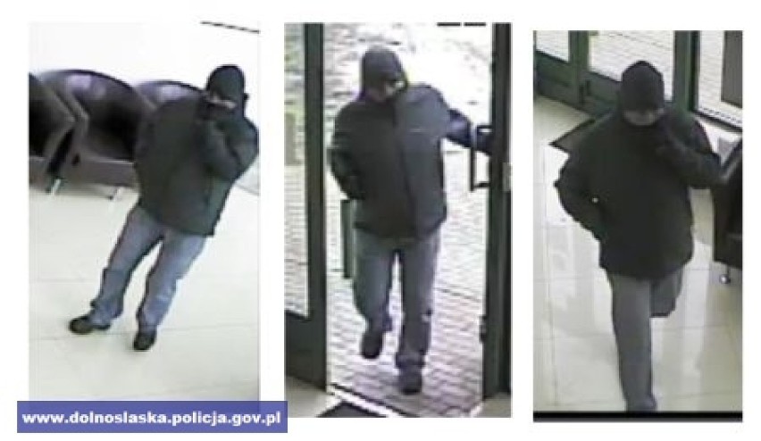 Zdjęcia bandyty, który napadł na bank. Czeka 10 tys. zł nagrody (ZDJĘCIA)
