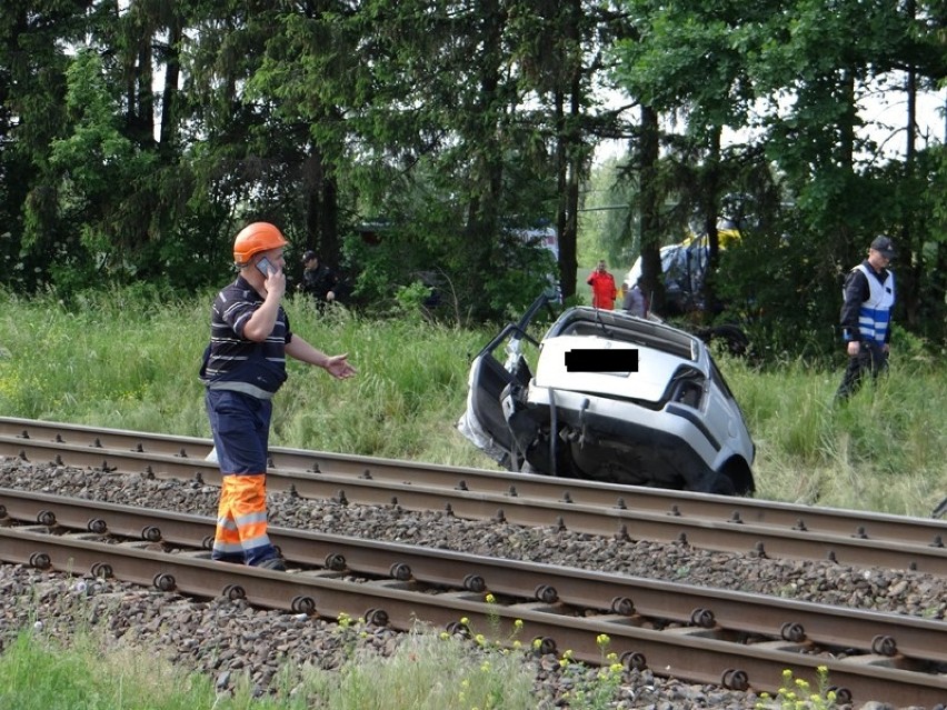Wypadek na przejeździe w Andrzejowie [zdjęcia]