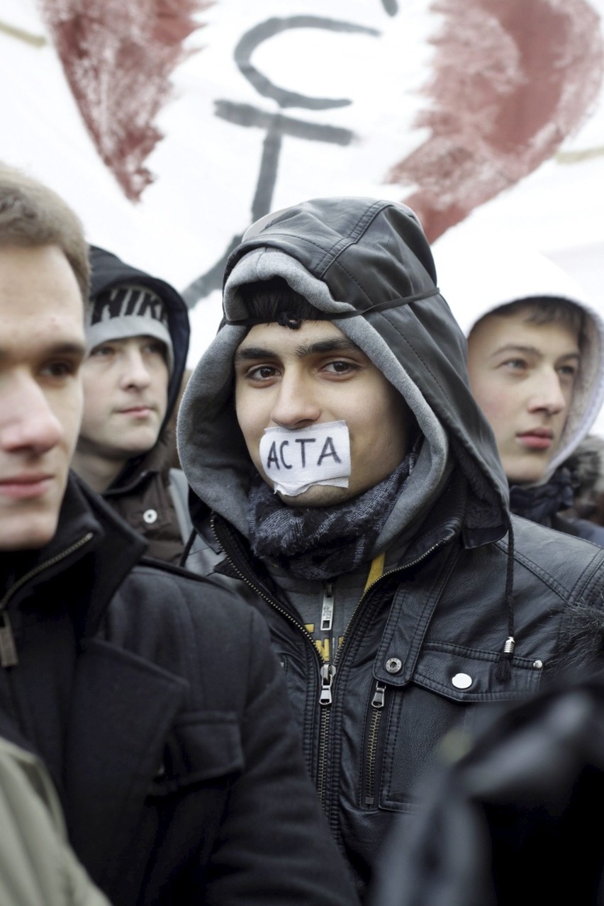 Protest przeciwko ACTA w Lublinie (ZDJĘCIA, WIDEO)