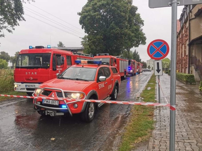 Ulatniał się gaz w szkole w Mieścisku. Na miejsce wezwano straż pożarną 