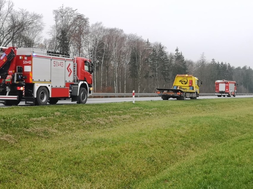 Niebezpieczny poranek na autostradzie A2 w gminie Kuślin