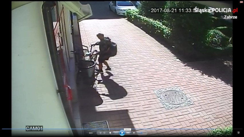 Podejrzany o kradzież roweru w Zabrzu. Rozpoznajesz go?