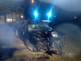 Wypadek w Oleszycach. Dachowało auto [zdjęcia]