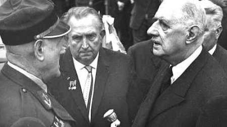 Gen. de Gaulle, Jerzy Ziętek  i Teodor Mańczyk.