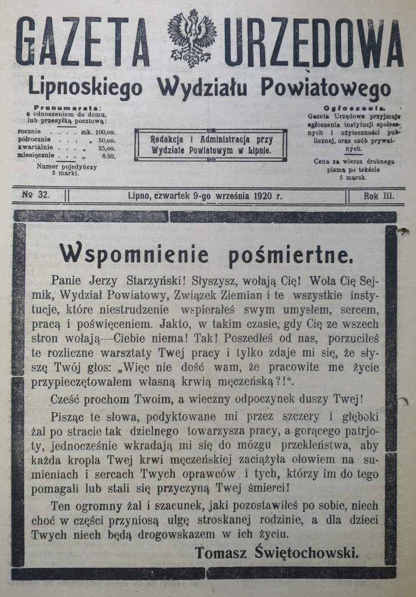 Uczennice z Kikoła napisały o zamordowanym bohaterze. Zgromadziły też pamiątki po Starzyńskim [Zdjęcia]