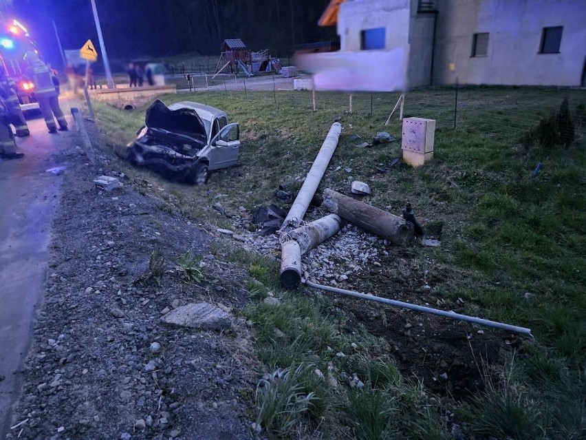 Wypadek w Mostkach przed Starym Sączem
