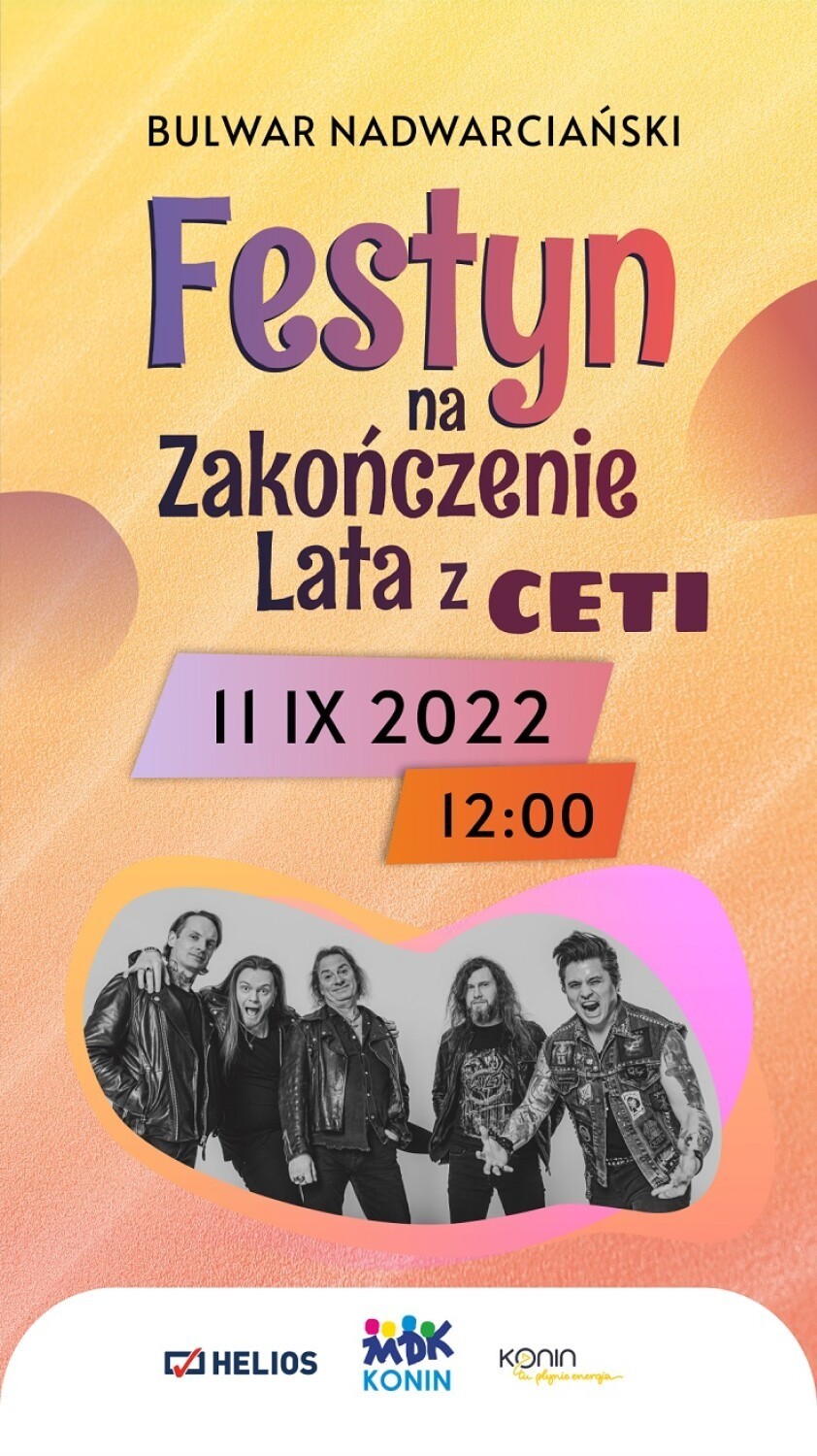 Konin. Rockowe brzmienia na zakończenie lata z CETI i Radiem Zet 