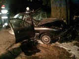 Wypadek w Nowej Wsi. Audi uderzyło w drzewo