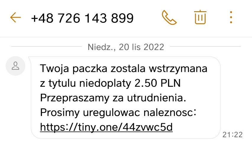 Paczka wstrzymana z powodu niedopłaty. Dostałeś sms-a o takiej treści? Uważaj, to oszustwo!