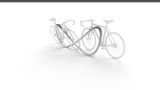 Gdański kulturalny stojak na rowery w kształcie nieskończoności