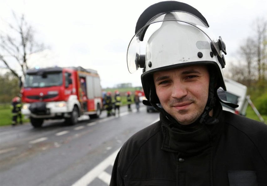Marcin Kawnik z OSP w Jarostach jest strażakiem od 13 lat