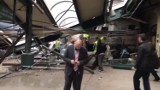 Trwa szacowanie strat na stacji Hoboken w Ney Jersey. Pociąg uderzył w budynek (wideo)