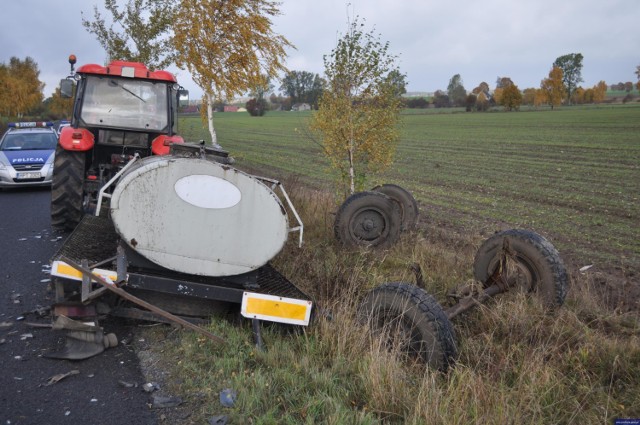 Pijany kierowca wjechał pod naczepę