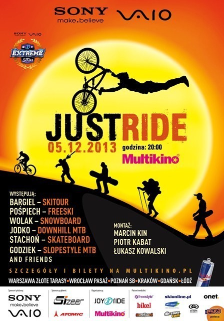 Film „Just Ride”, 5 grudnia, godz. 20
 
"Just Ride” składa...