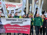 Związkowcy z Bełchatowa wzięli udział w manifestacji w Warszawie domagając się m.in. odkrywki Złoczew