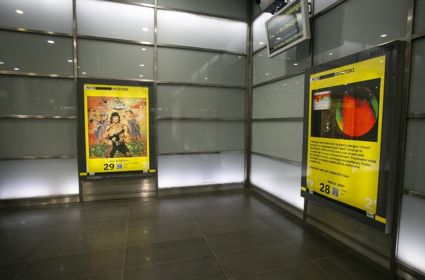 Galeria sztuki w warszawskim metrze. Unikatowa wystawa na stacjach II linii [ZDJĘCIA]