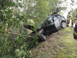Uwaga, kierowcy! Kolizja na DK 45. Samochód osobowy uderzył w drzewo