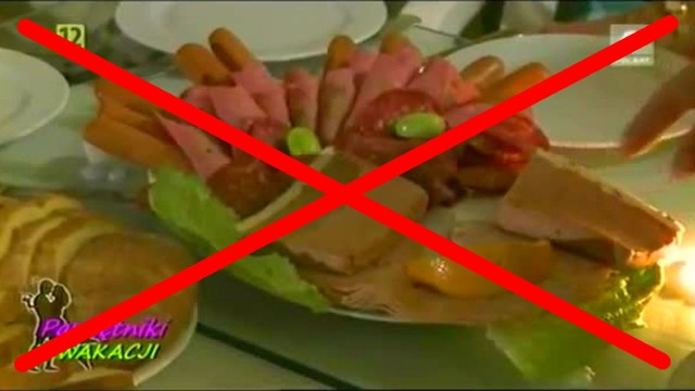 Pamiętny mięsny jeż z programu "Pamiętniki z wakacji" telewizji Polsat. Dziś mówimy mu: NIE i zamieniamy na talerz owoców