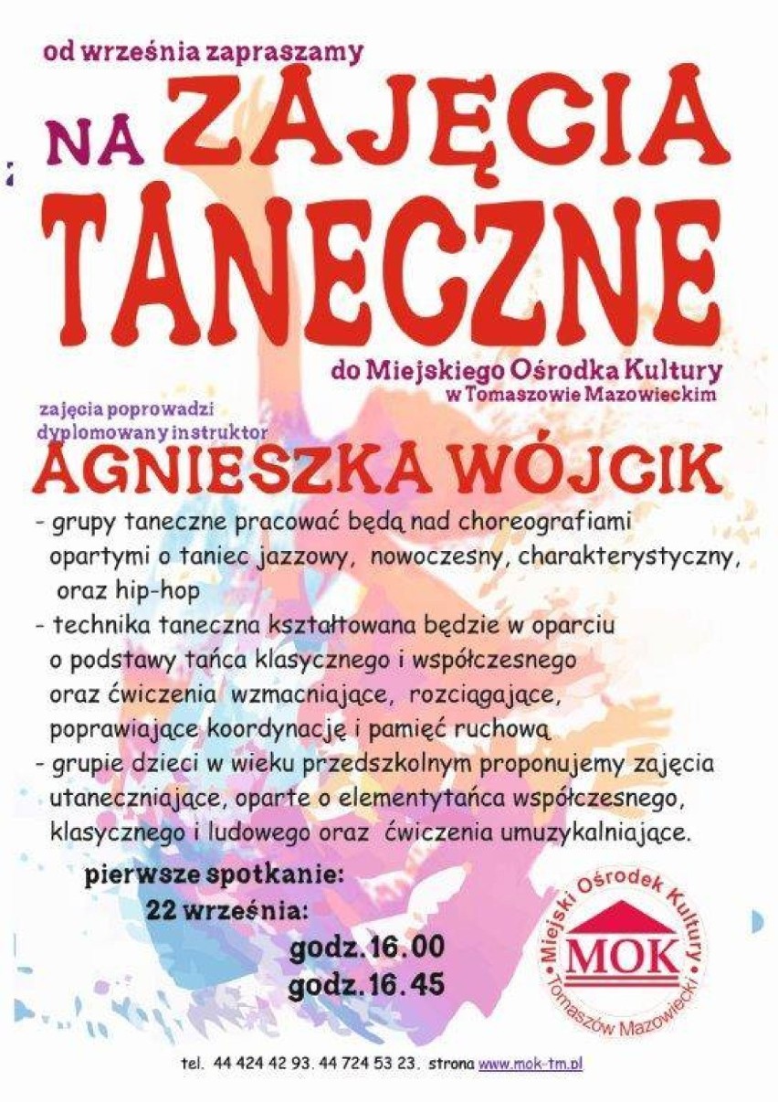 Oferta ośrodków kultury w Tomaszowie na nowy rok szkolny [PLAKATY]