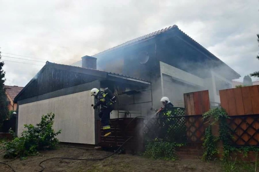 Kłodawa: Pożar garażu na ul. Orzeszkowej