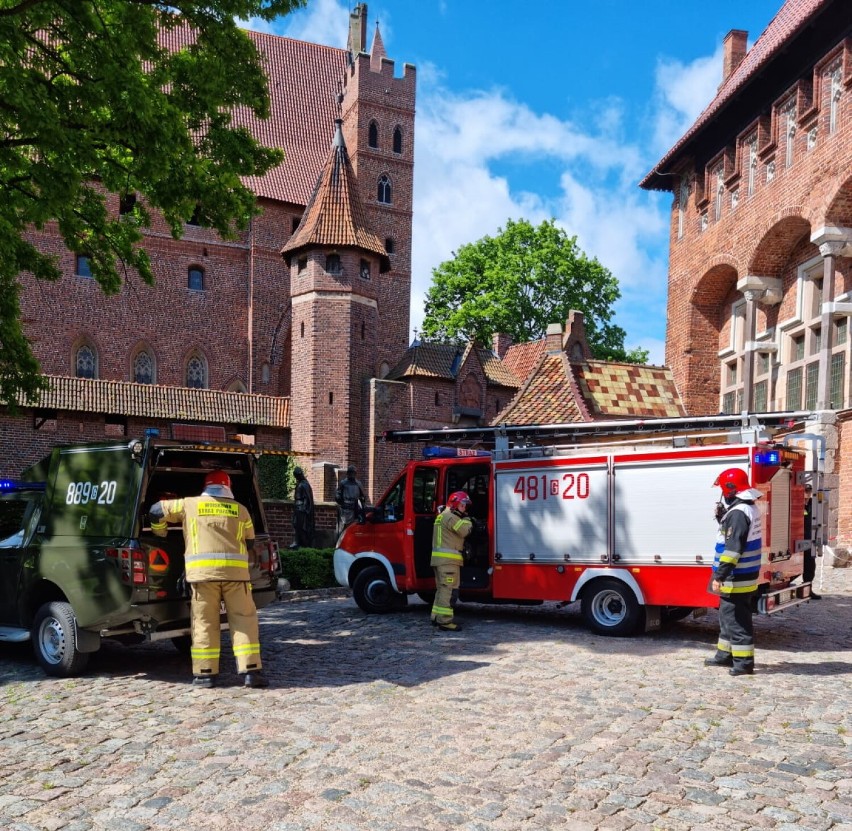 Malbork. Strażacy z PSP ćwiczyli z wojskową strażą w Archiwum Państwowym