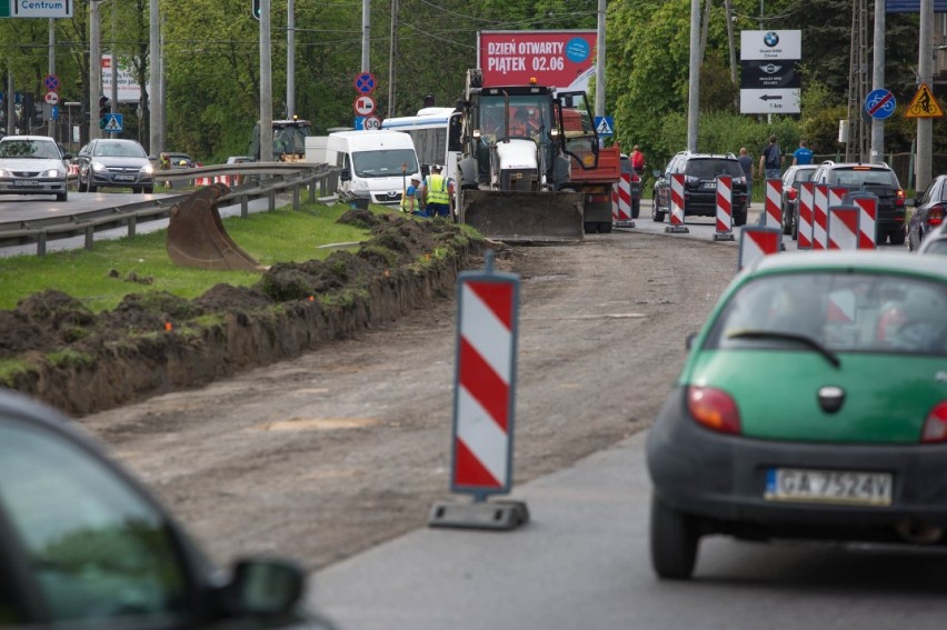 Korki w Orłowie [ZDJĘCIA] Rozpoczął się remont części al.Zwycięstwa