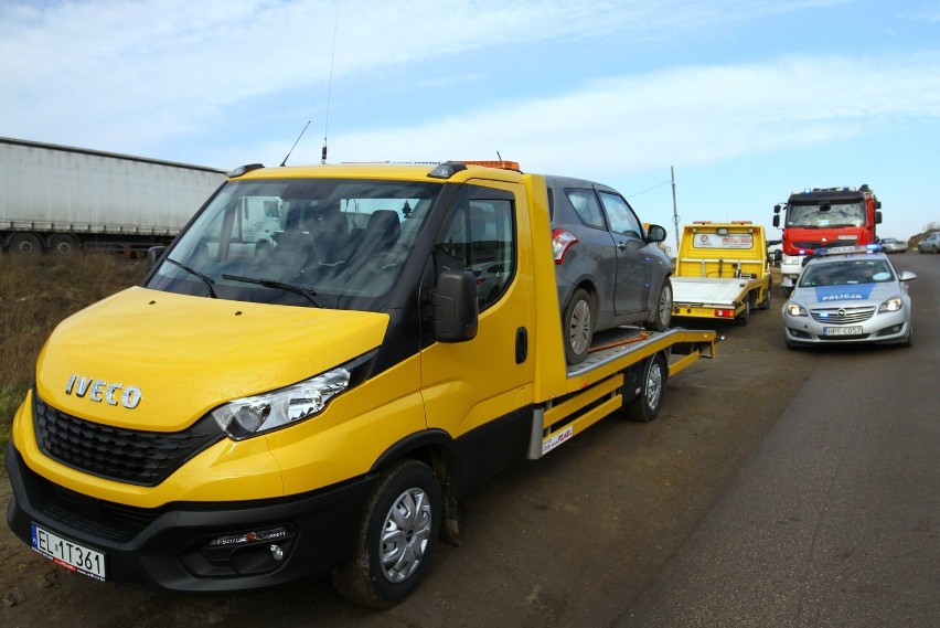 Zderzenie na autostradzie A1 w Piotrkowie