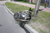 Wypadek motocyklisty. 27-latek trafił do szpitala [ZDJĘCIA]