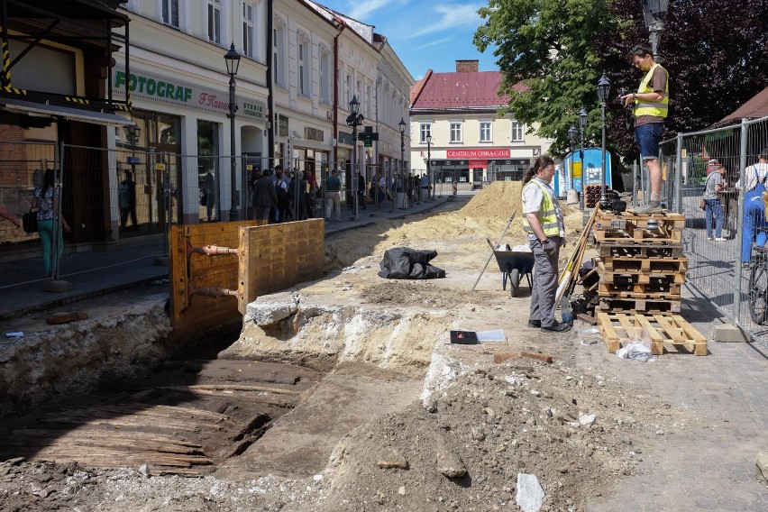 Nowego odkrycia dokonano na ulicy Kościuszki między wieżą...