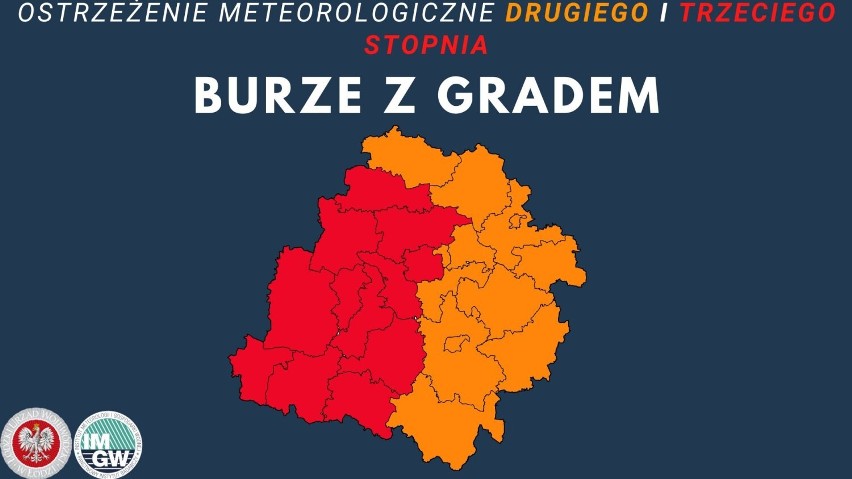 Uwaga na ekstremalne burze! Dla regionu wydano ostrzeżenie najwyższego stopnia 