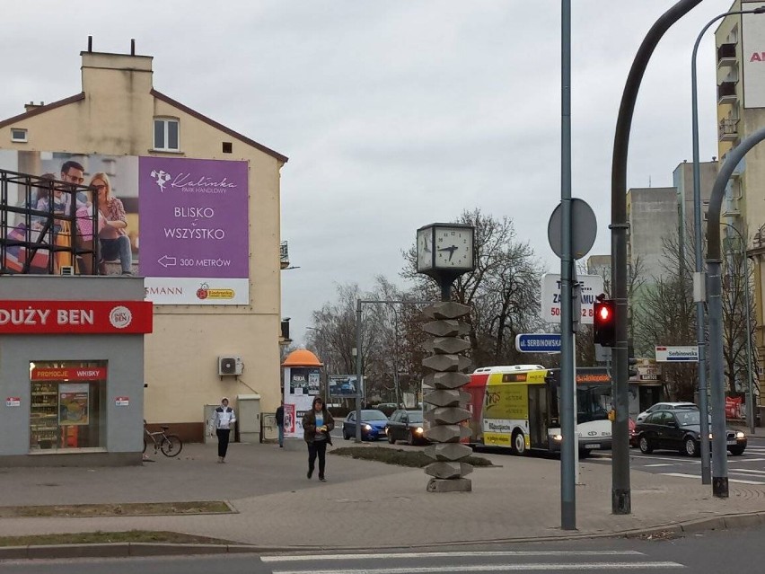 Zegar na skrzyżowaniu ulic Górnośląskiej i Sebinowskiej w...