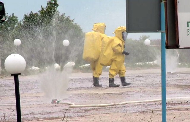 Na stacji benzynowej w Złotorii doszło do wycieku chloru