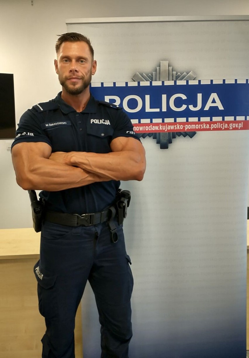 Policjant inowrocławskiej "drogówki" w kategorii Fitness...