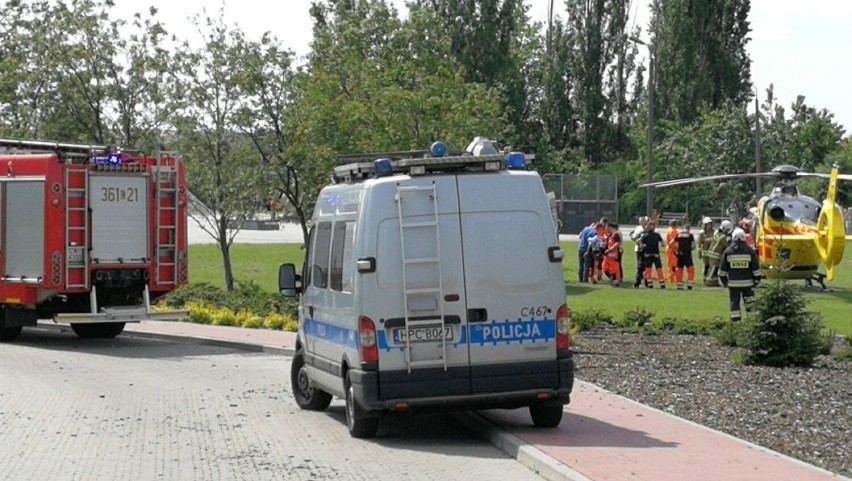 Tak wyglądała akcja ratunkowa przed szkołą w Brześciu...