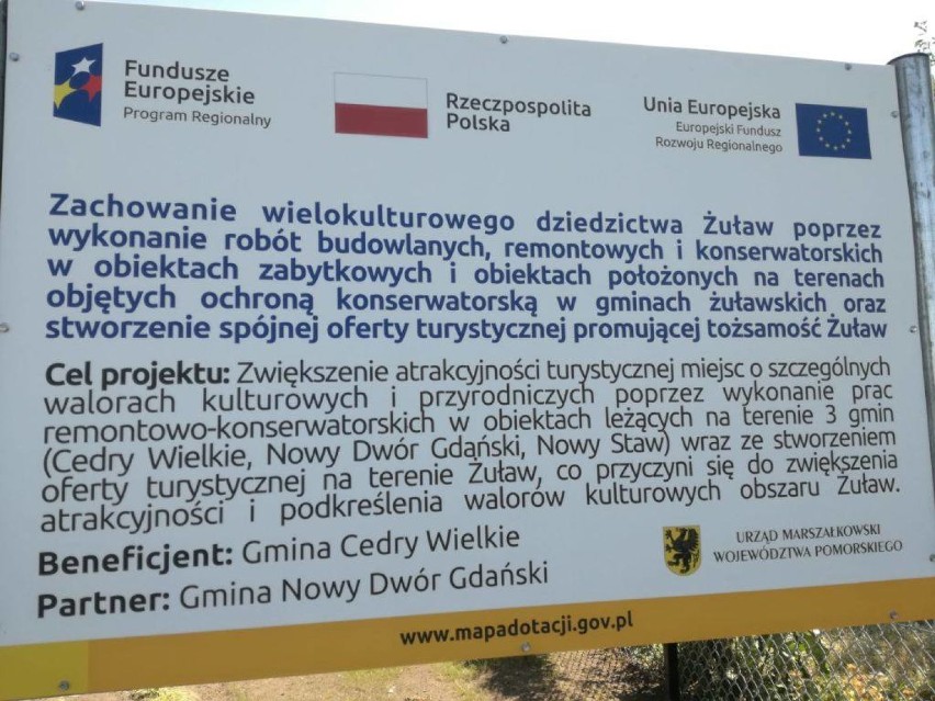 Gmina Cedry Wielkie: Ratują zabytki na Żuławach. Planują już kolejne działania [ZDJĘCIA]