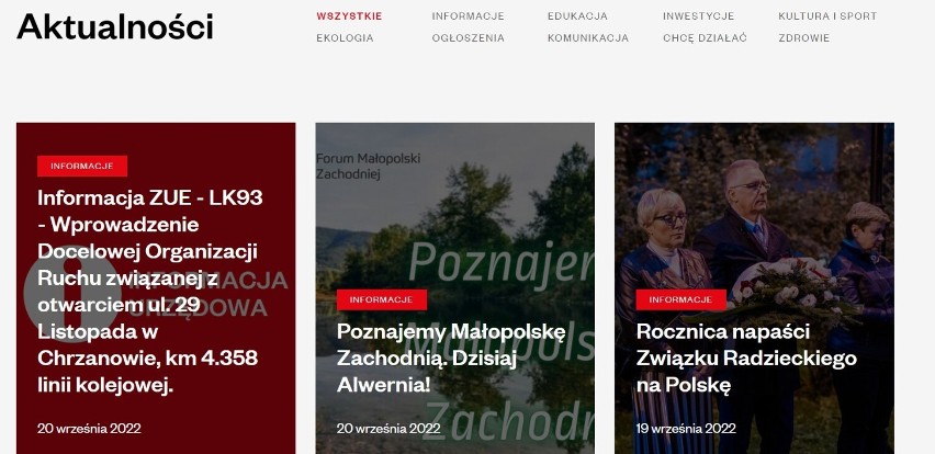 Nowy serwis internetowy gminy Chrzanów