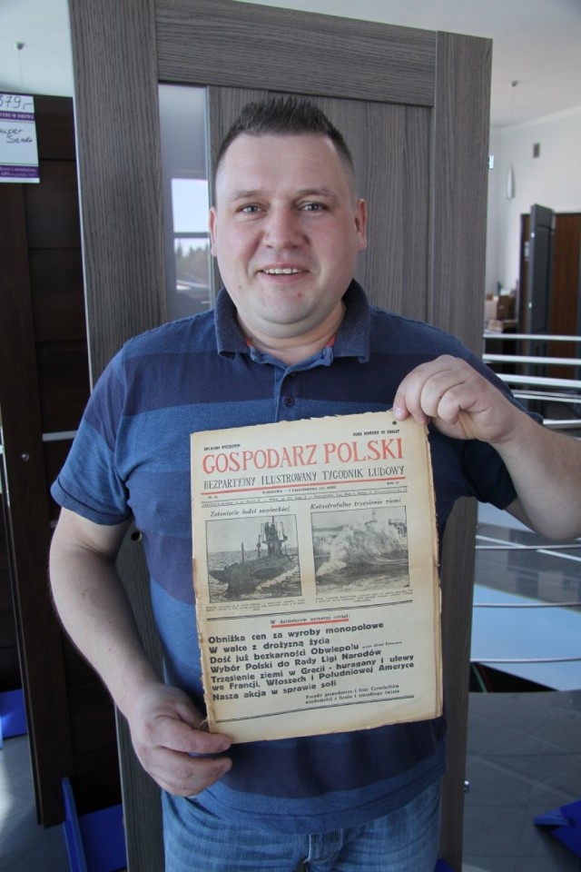 Tomasz Meller z Bytowa znalazł gazetę z 1932 roku.