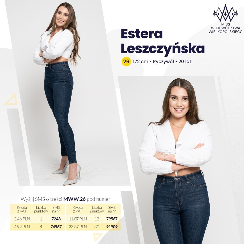 Estera Leszczyńska z Ryczywołu została tegoroczną finalistką Miss Województwa Wielkopolskiego 2021
