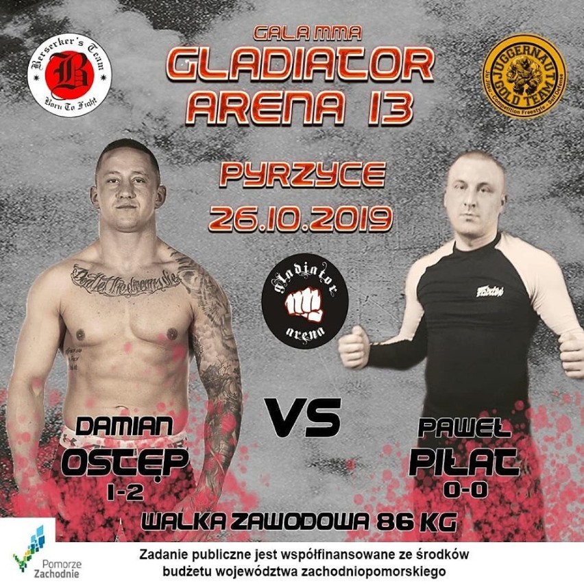 Gala MMA Gladiator Arena 13 w Pyrzycach. Garść informacji 