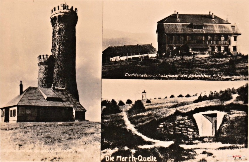 Wieża widokowa i schronisko na Śnieżniku na starych zdjęciach 