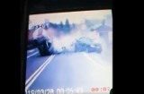 Pijany kierowca spowodował wypadek w Rosnówku pod Poznaniem. Policja publikuje film. Zderzyły się tam trzy auta