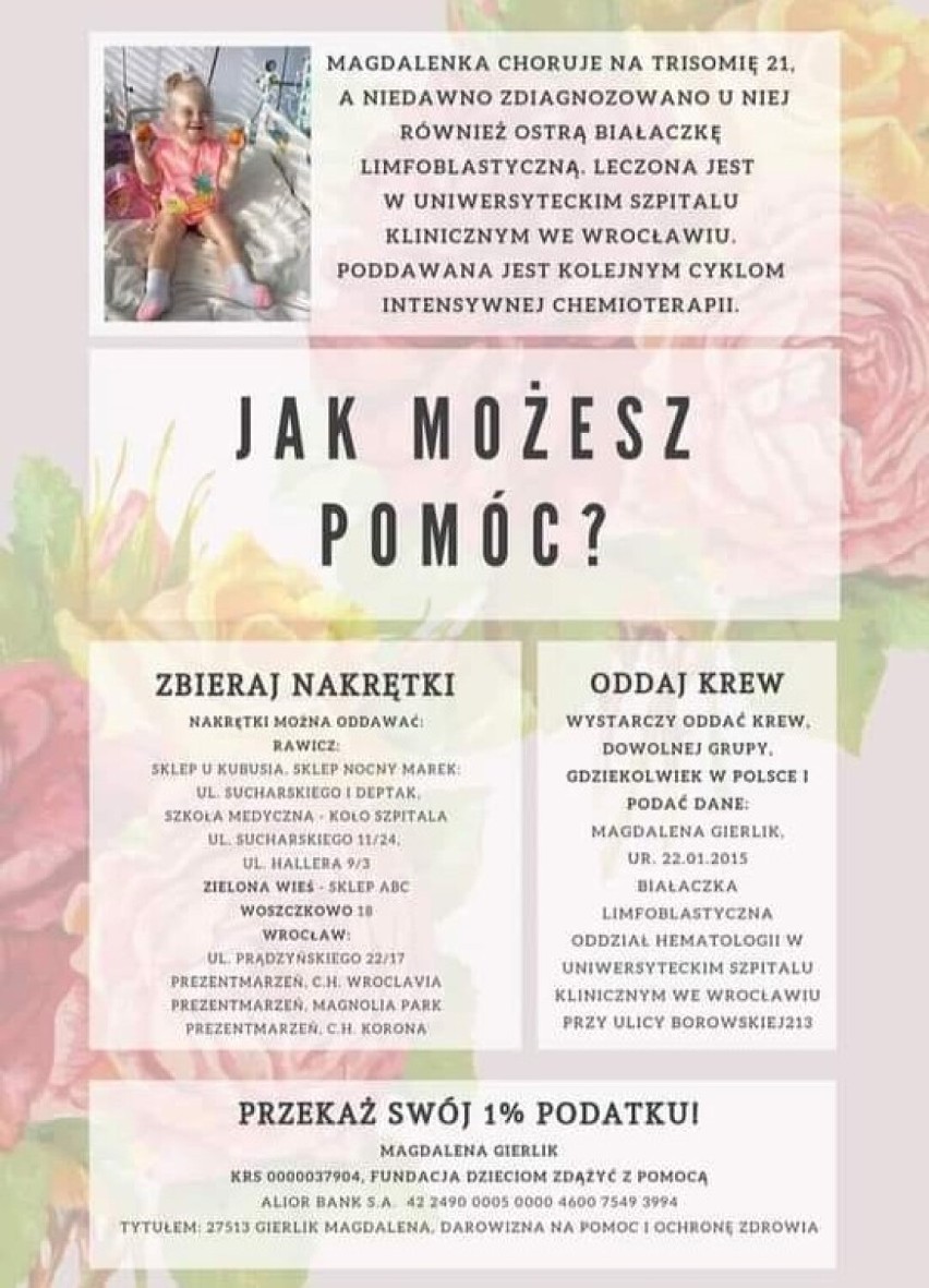 Przekaż swój 1 procent podatku. Te osoby z powiatu rawickiego liczą na Twoją pomoc. Na kogo można oddać swój 1 procent?