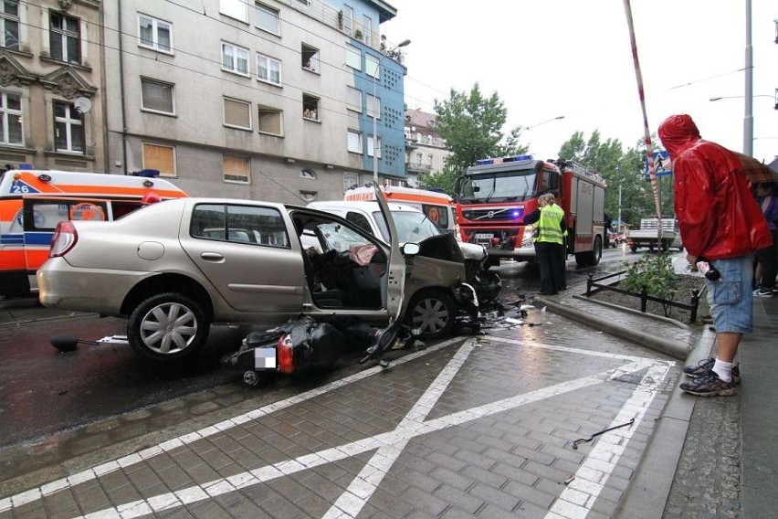 Wrocław: 4 osoby poszkodowane w wypadku na Jedności Narodowej