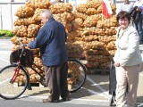 Ostrów:: Ziemniaczany protest przed budynkiem starostwa [ZDJĘCIA]