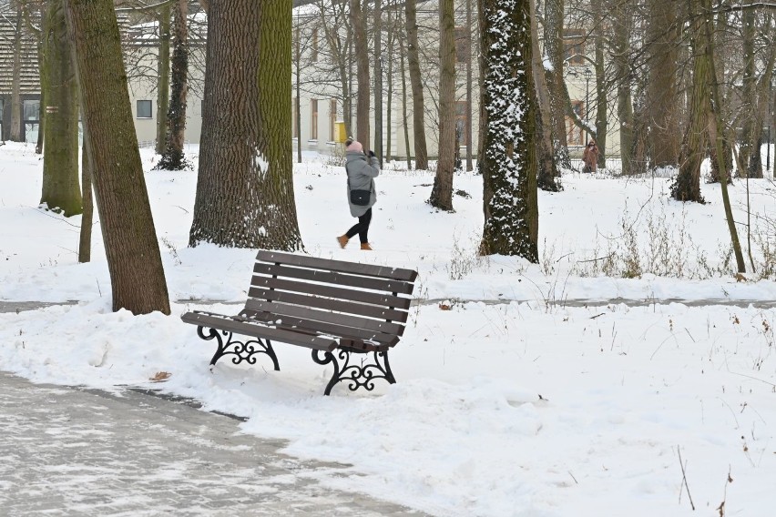 Zima nie odpuszcza! W Busku-Zdroju śnieg spowijał w czwartek...