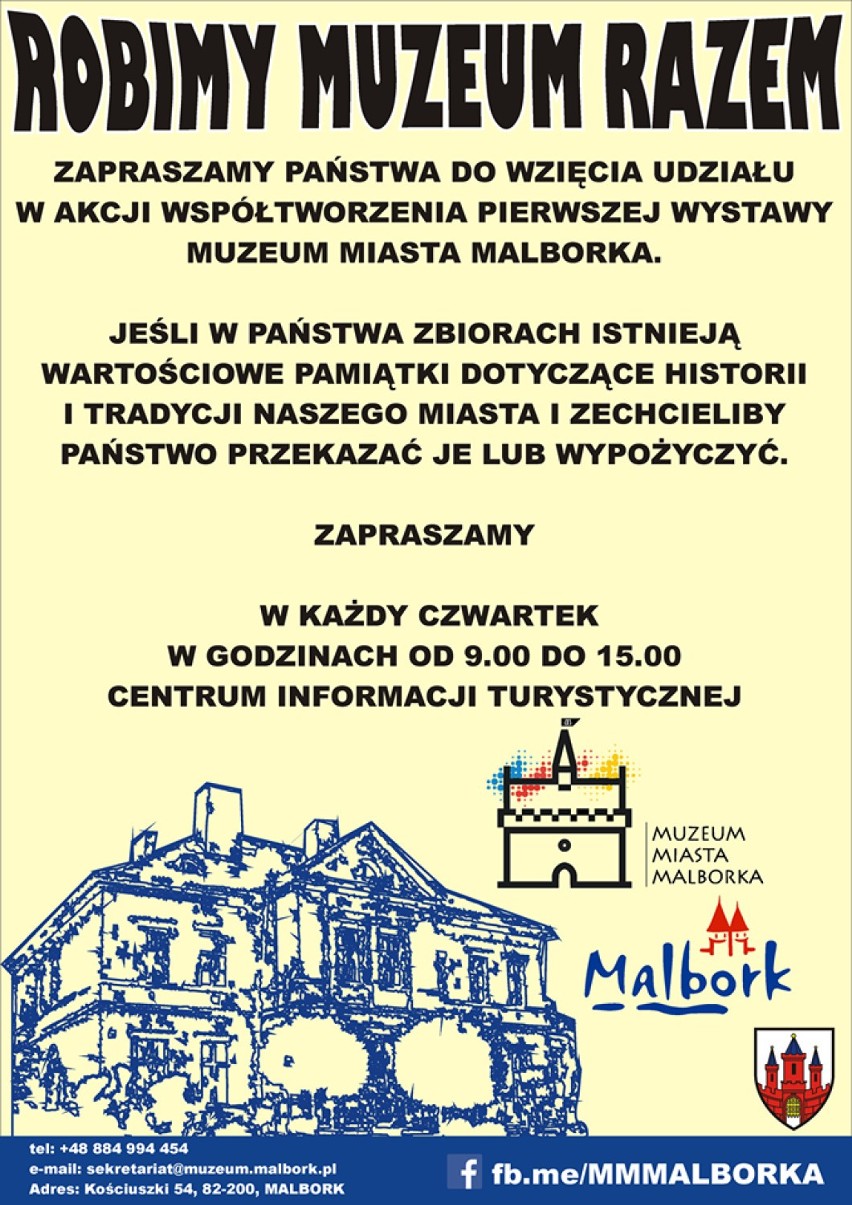 Muzeum Miasta Malborka z nowym logo i pierwszą akcją dla mieszkańców - "Róbmy muzeum razem"